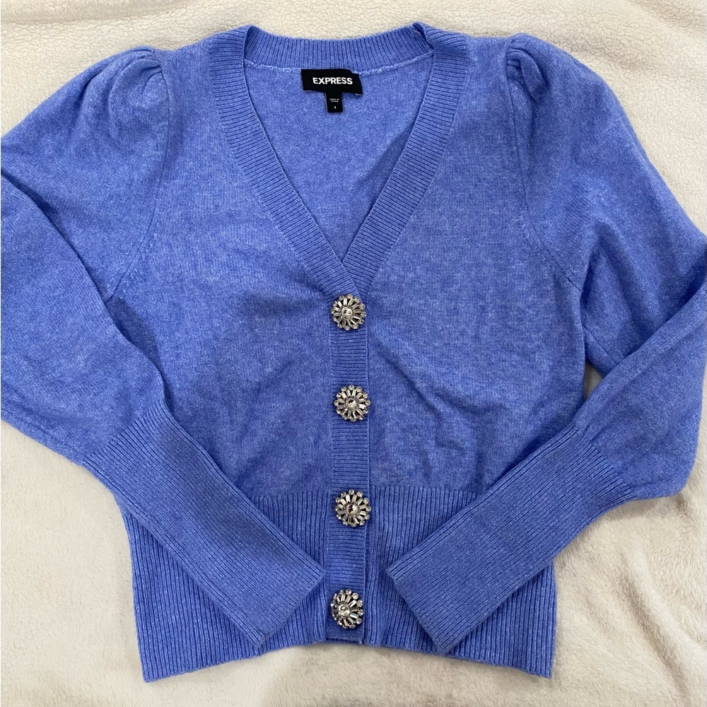 Express embellished button sweater